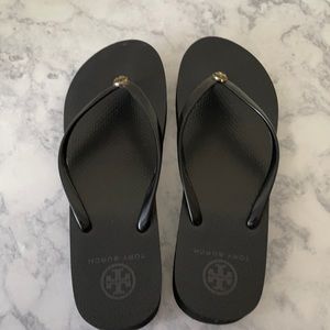 Tory Burch wedge flip flops